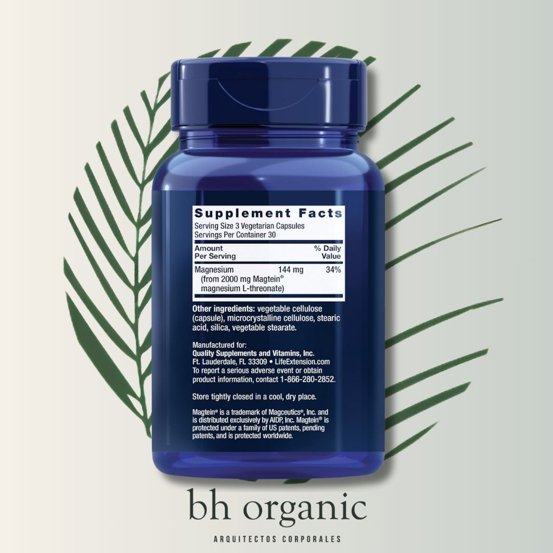 Neuro-mag® Magnesio L-treonato – Life Extension (90 Cápsulas Vegetarianas)