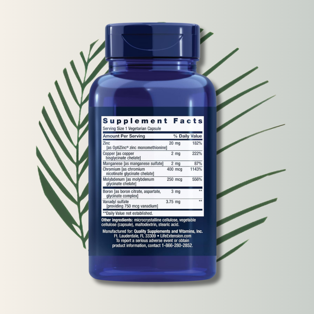 Only Trace Minerals – Life Extension (90 Cápsulas Vegetarianas)
