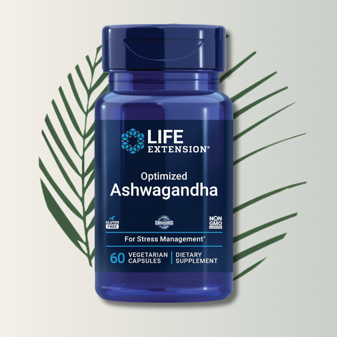 Optimized Ashwagandha 60 vegetarian capsules LIFE EXTENSION