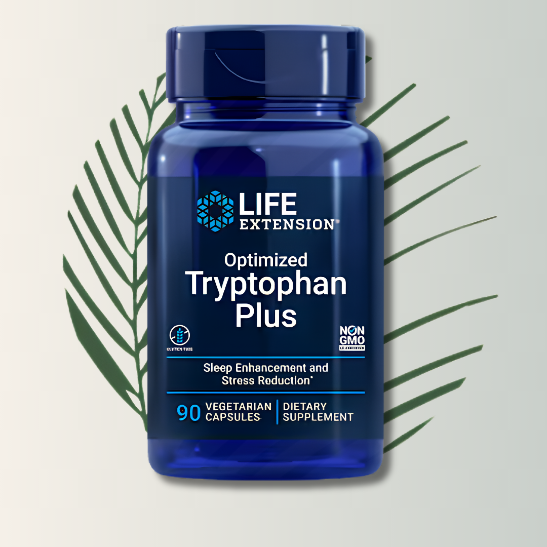 Optimized Tryptophan Plus Life Extension - 90 Cápsulas Vegetarianas | L-Triptófano | Descanso Natural | bhorganic
