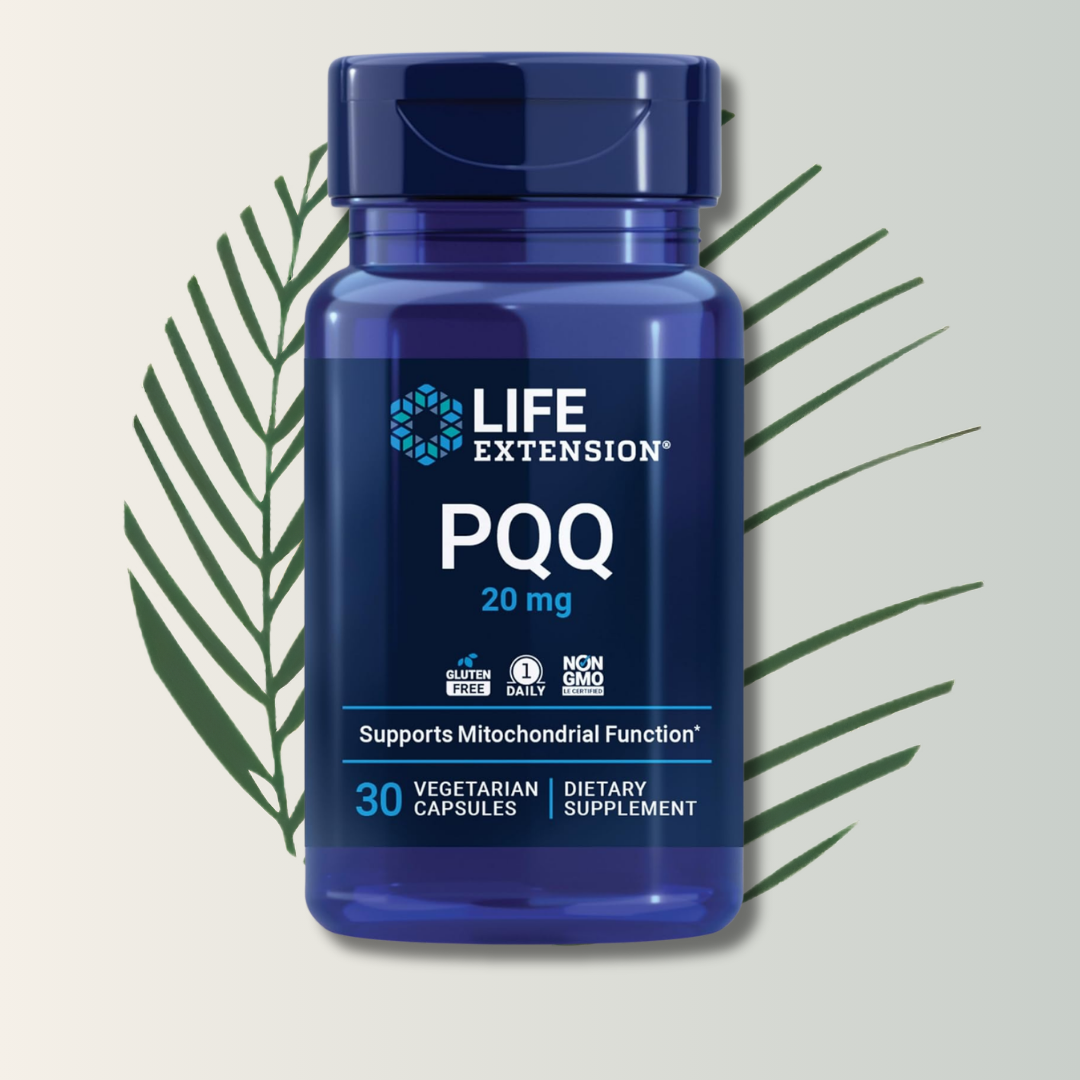PQQ Pyrroloquinoline Quinone 20mg Life Extension - 30 Cápsulas Vegetarianas | Energía Mitocondrial | bhorganic