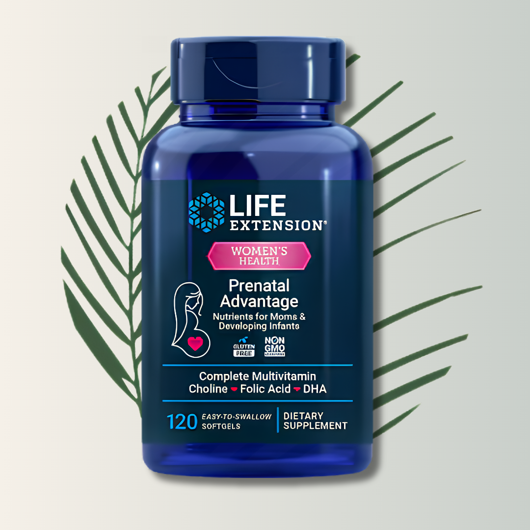 Prenatal Advantage Life Extension - 120 Cápsulas Suaves | Multivitamínico Prenatal | Bienestar Maternal | bhorganic