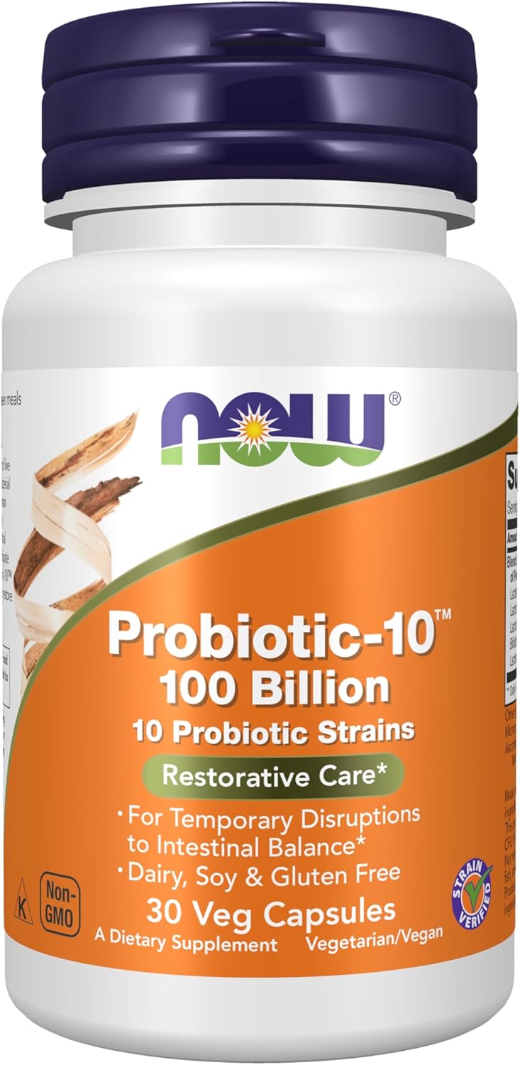 Probiotic NOW 100 Billion - 30 Cápsulas Vegetales | Salud Digestiva | bhorganic