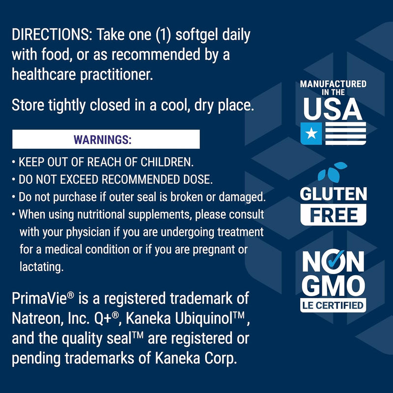 Super Ubiquinol CoQ10 with Enhanced Mitochondrial Support™ 100 mg, 30 softgels LIFE EXTENSION