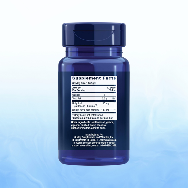 Super Ubiquinol CoQ10 with Enhanced Mitochondrial Support™ 100 mg, 30 softgels LIFE EXTENSION
