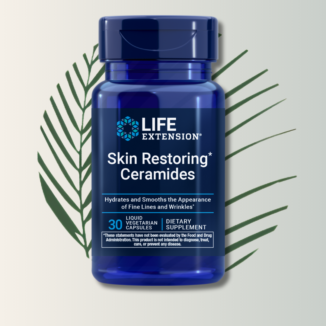 Skin Restoring Ceramides 30 Veg Caps | Life Extension