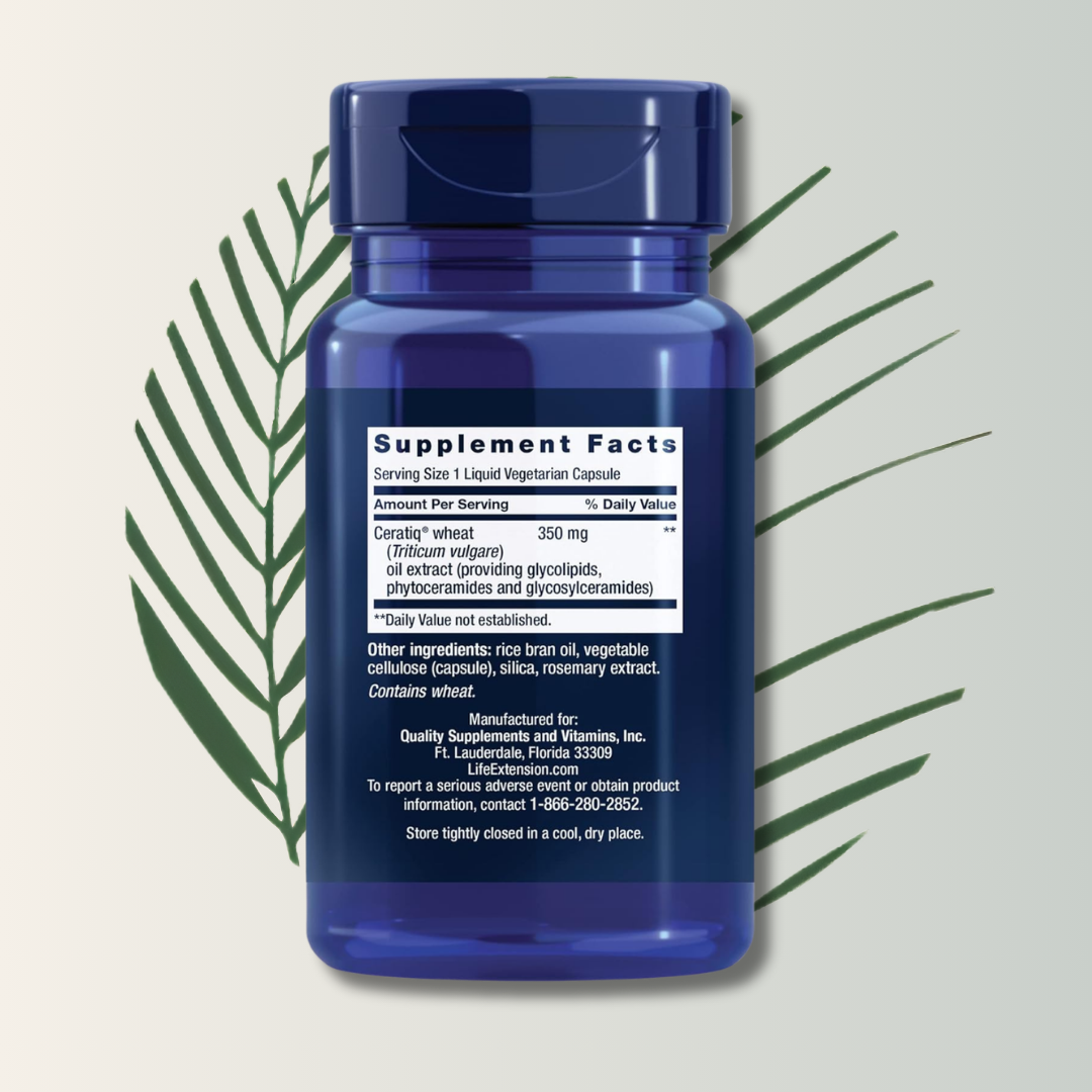 Skin Restoring Ceramides 30 Veg Caps | Life Extension