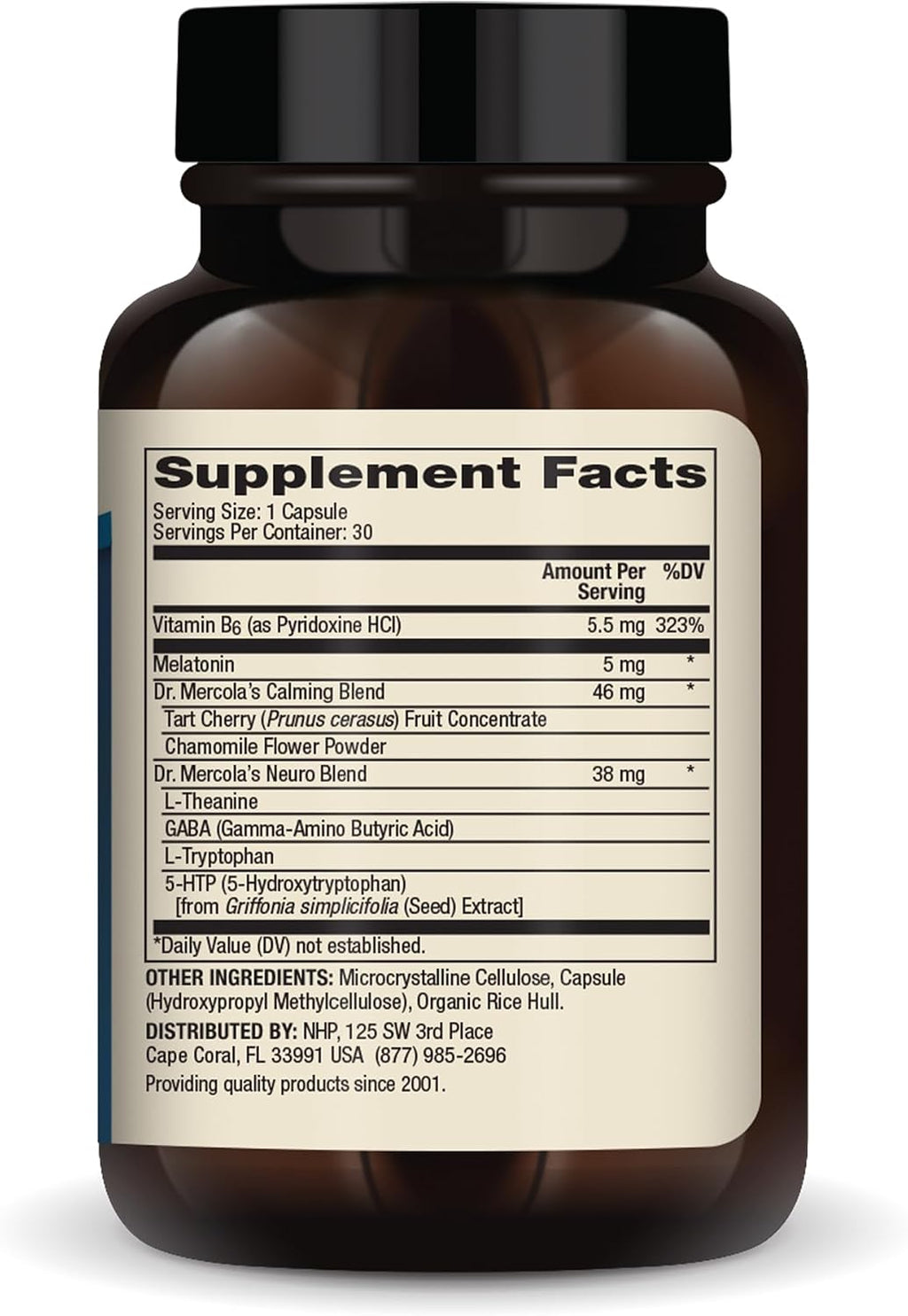 Sleep Support Dr. Mercola - 30 Cápsulas | Descanso Natural | bhorganic