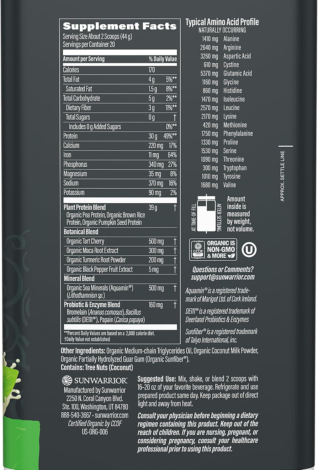 Sunwarrior Sport Active - Proteína Vegetal para Deportistas | bhorganic