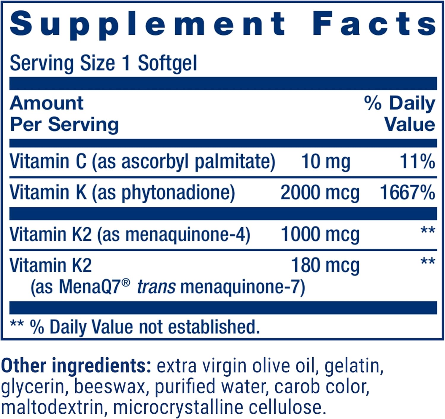 Super K Life Extension - 90 Softgels | Vitamina K Completa | bhorganic