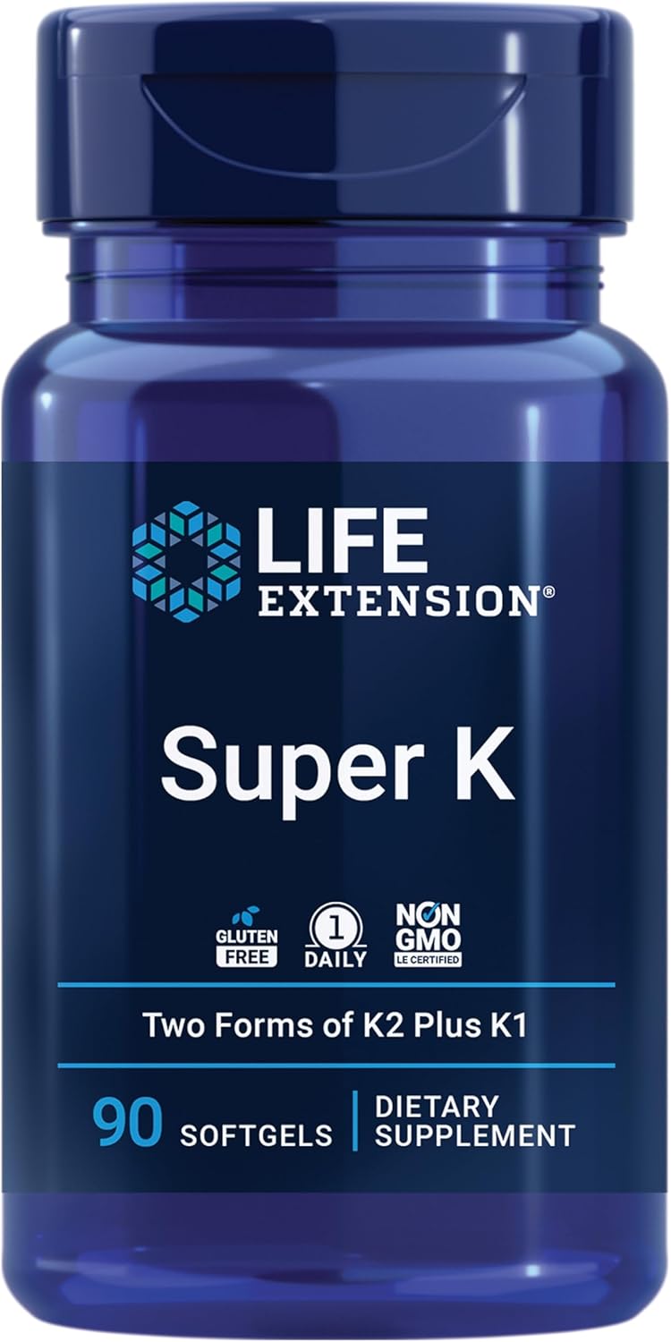 Super K Life Extension - 90 Softgels | Vitamina K Completa | bhorganic