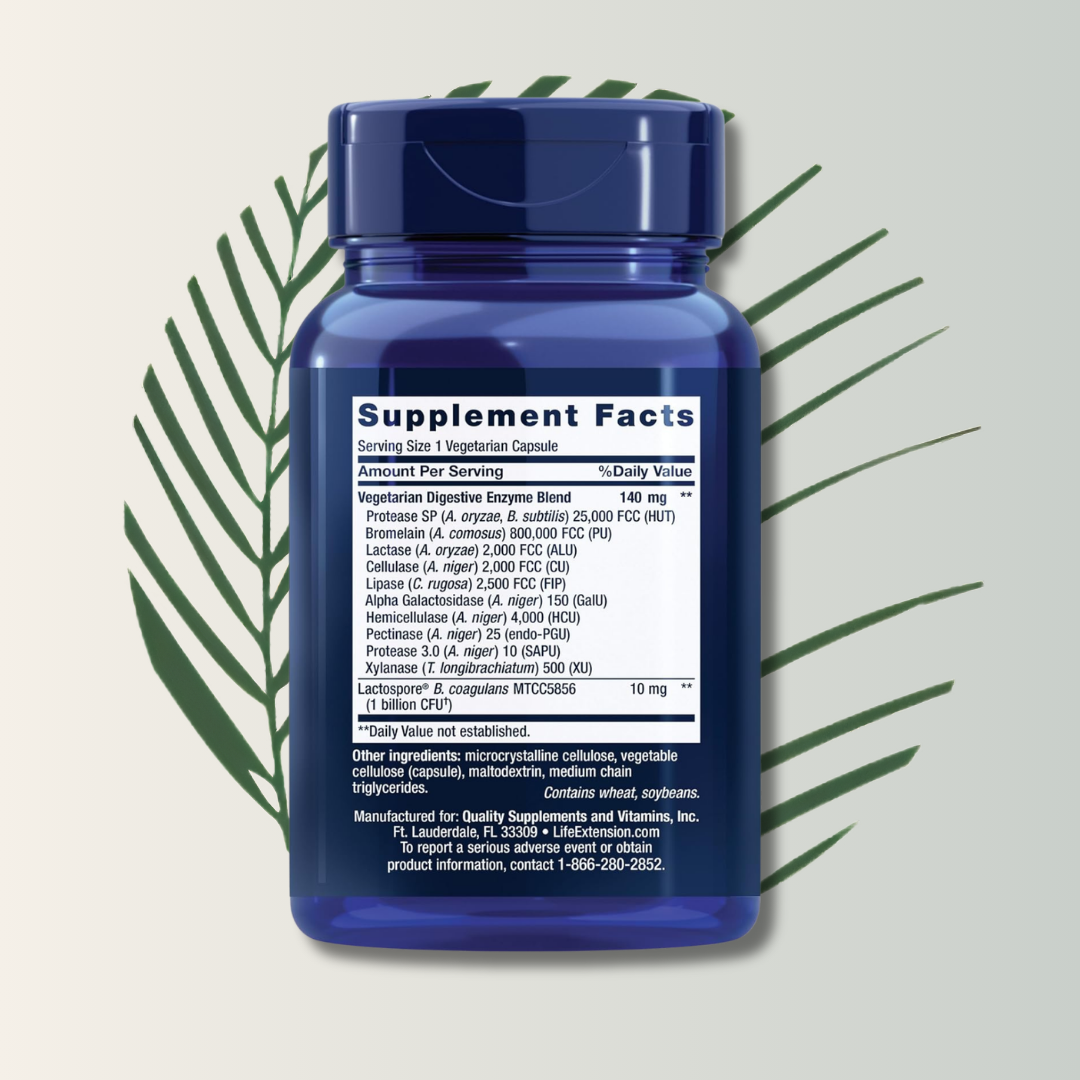 Super Digestive Enzymes And Probiotics 60 Caps | Life Extension
