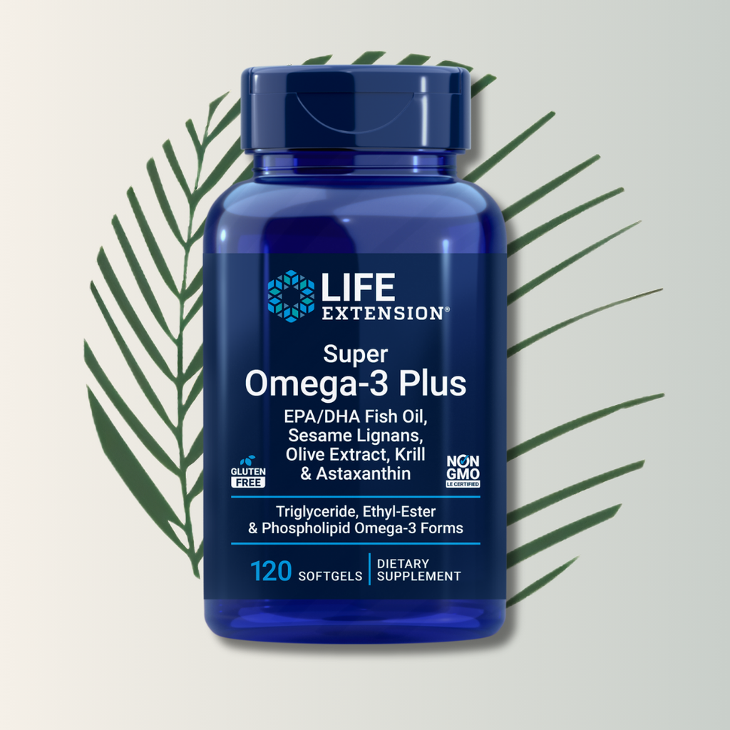Super Omega-3 Plus con Krill y Astaxantina – Life Extension (120 Cápsulas Blandas)