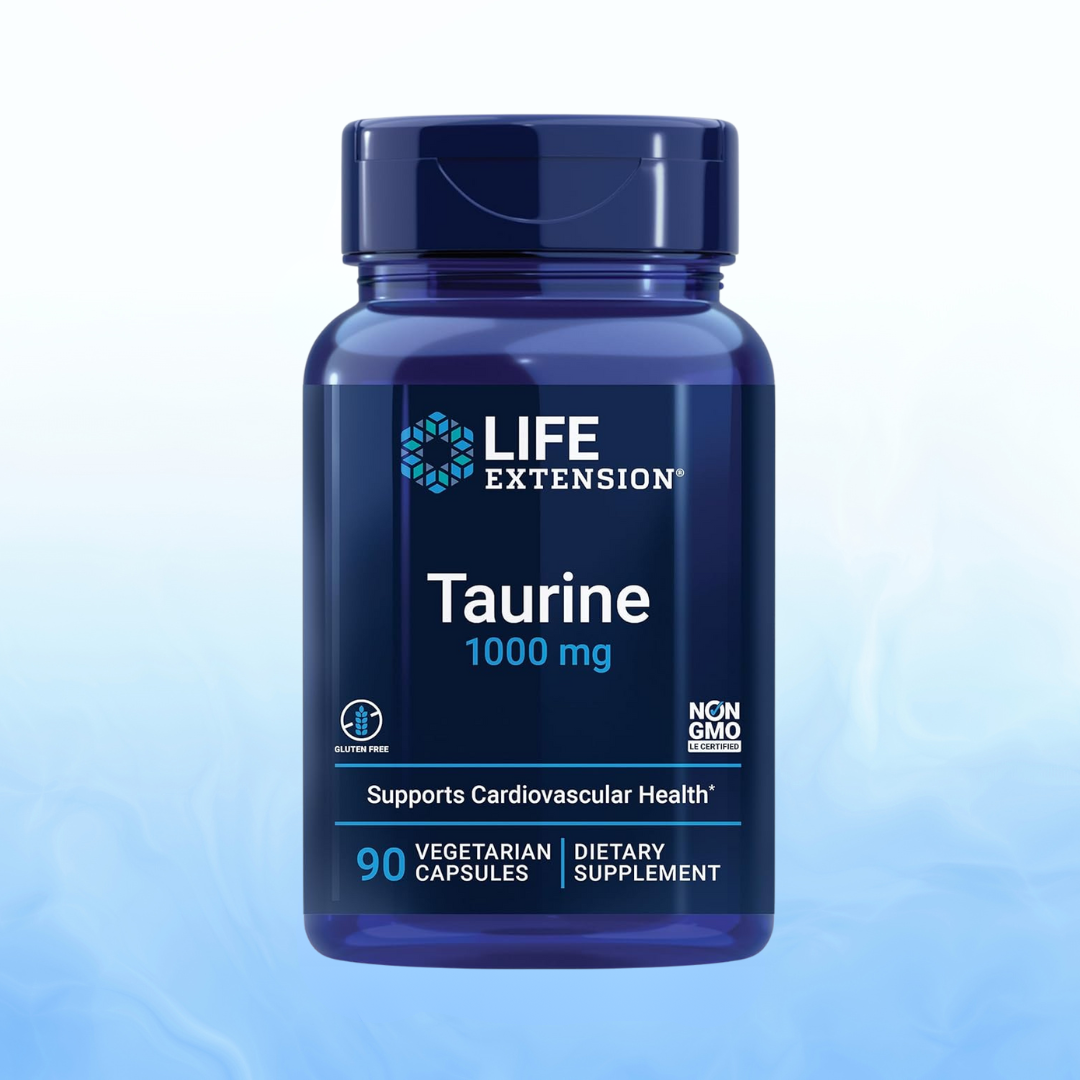 Taurina 1000mg Life Extension 100 Cápsulas Vegetarianas