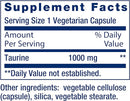 Taurina 1000mg Life Extension - 100 Cápsulas Vegetarianas | Aminoácido Esencial | Bienestar Cardiovascular | bhorganic