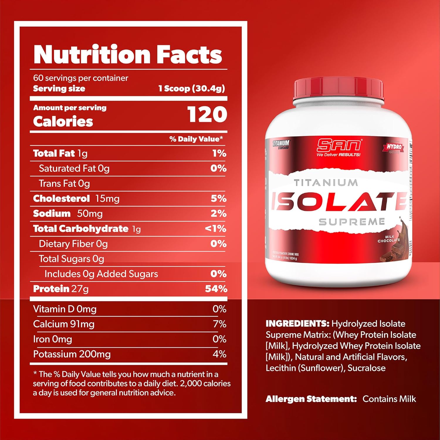 Titanium Isolate Supreme SAN Nutrition 2.28kg | Proteína Aislada de Suero | bhorganic