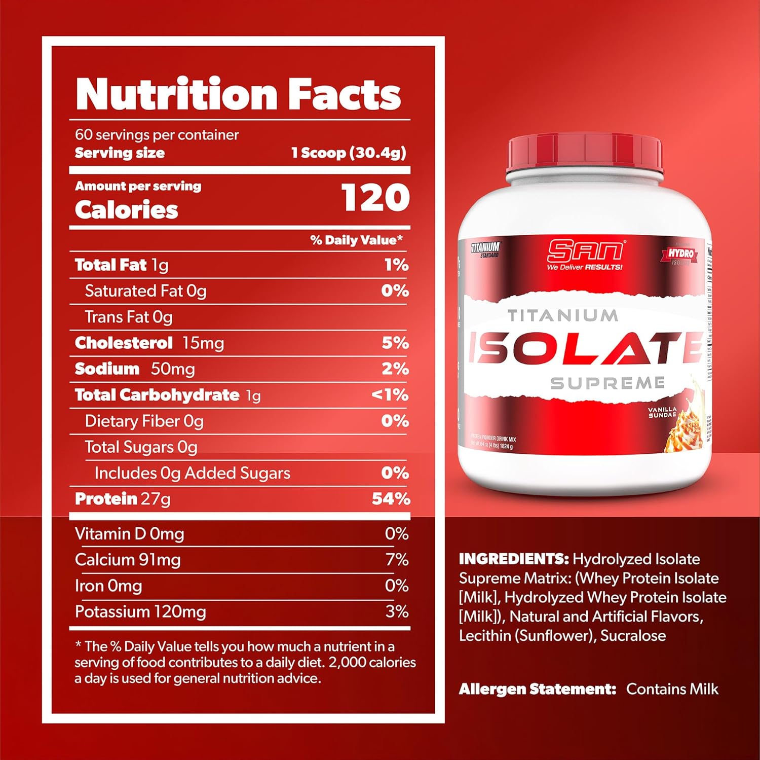 Titanium Isolate Supreme SAN Nutrition 2.28kg | Proteína Aislada de Suero | bhorganic