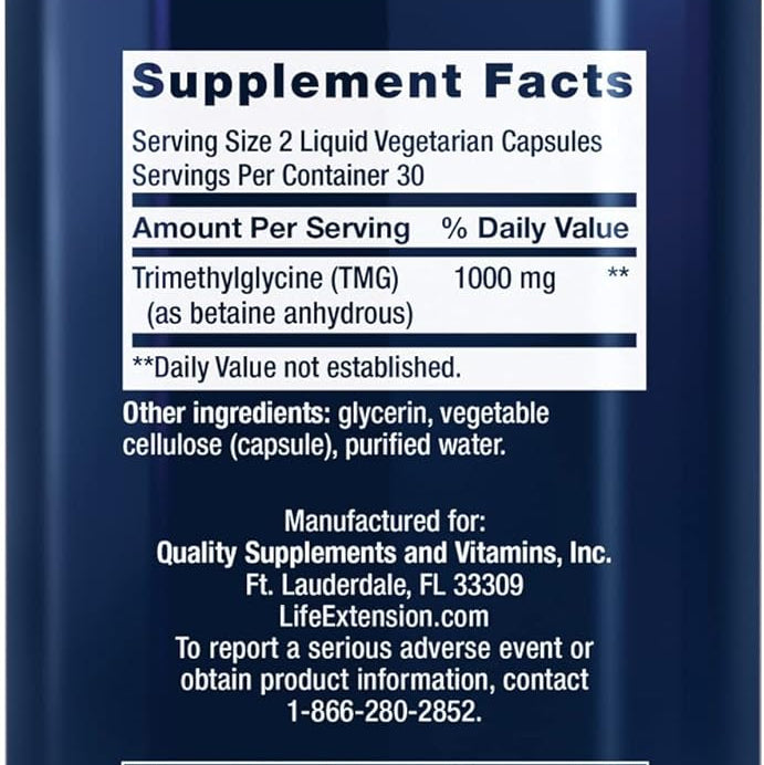 TMG 500 Mg 60 Caps | Life Extension