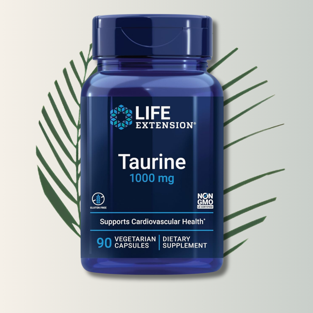 Taurina 1000mg Life Extension - 100 Cápsulas Vegetarianas | Aminoácido Esencial | Bienestar Cardiovascular | bhorganic