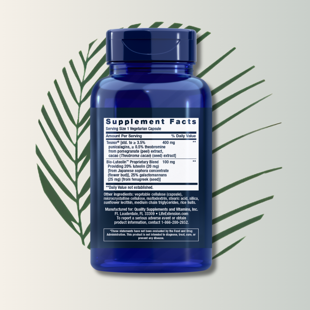 Testosterone Elite Life Extension - 30 Cápsulas Vegetarianas | Vitalidad Masculina | Bienestar Hormonal | bhorganic