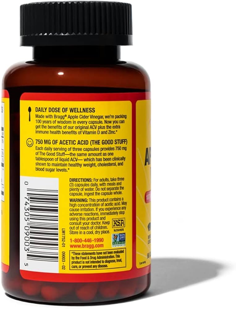 Vinagre de Cidra de Manzana en Cápsulas Bragg 90 Caps | bhorganic