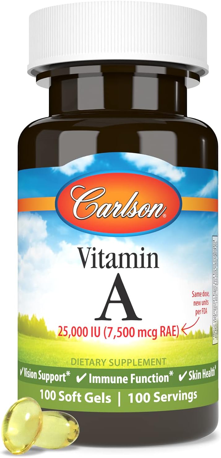 Carlson Vitamin A 25,000 UI 100 SOFTGELS