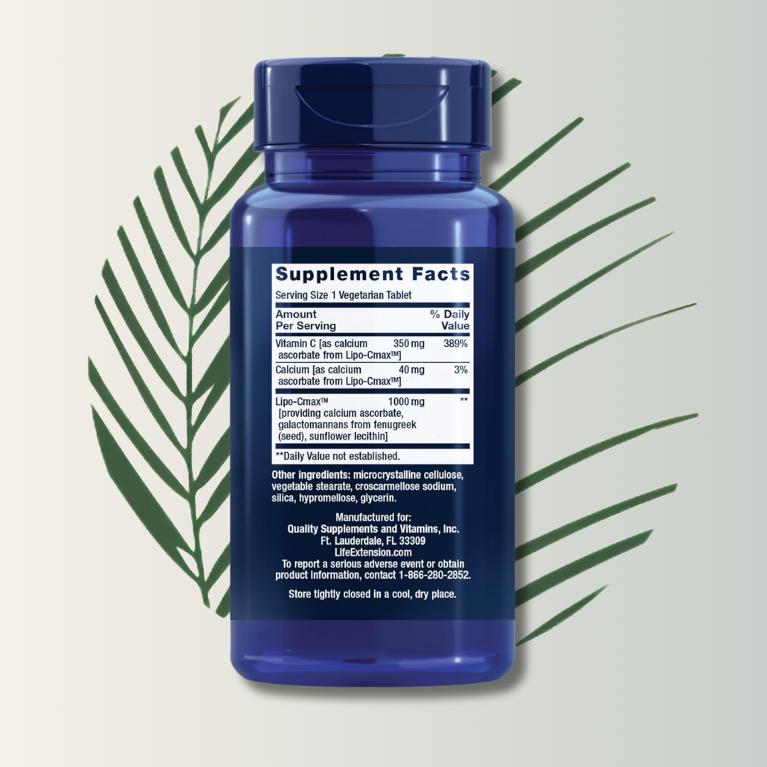 Vitamina C Liposomal 24 Horas Life Extension – 60 Tabletas | bhorganic