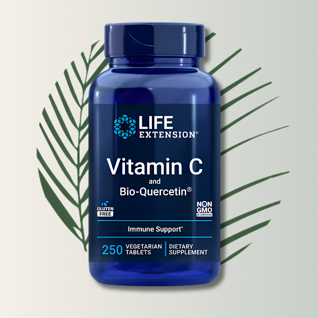 Vitamina C y Bio-quercetina, 1000 Mg, 250 Veg Tabs | Life Extension
