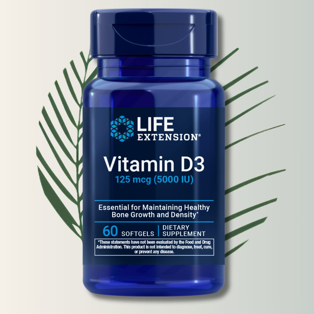 Vitamina D3 5,000 UI – Life Extension (60 softgels)