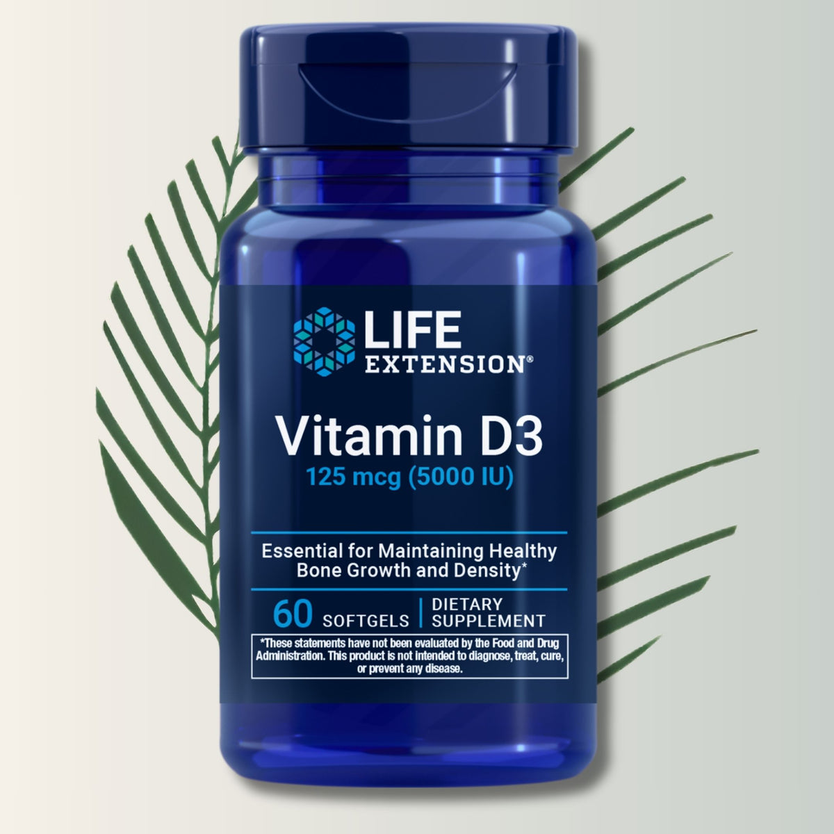 Vitamina D3 5,000 UI – Life Extension (60 softgels)
