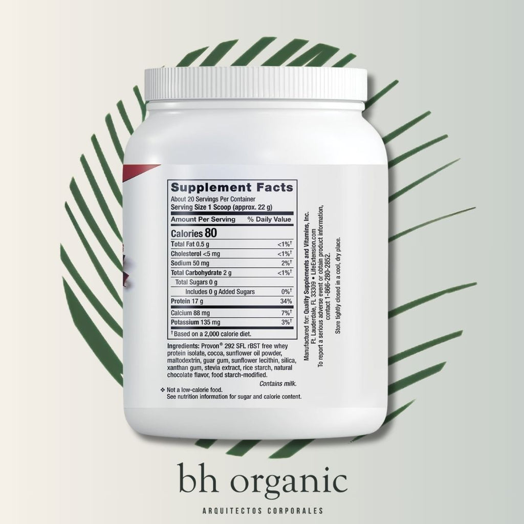 Wellness Code® Concentrado de Proteína de Suero – Chocolate – Life Extension 454 Grs