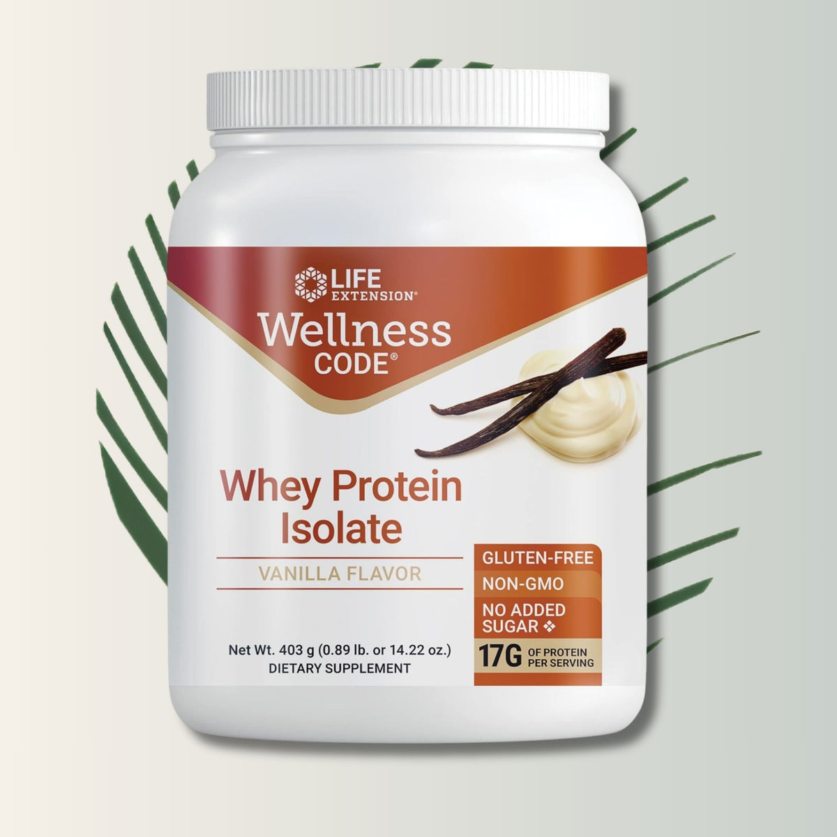 Wellness Code Whey Vainilla 403g - Life Extension | Proteína de Suero | bhorganic