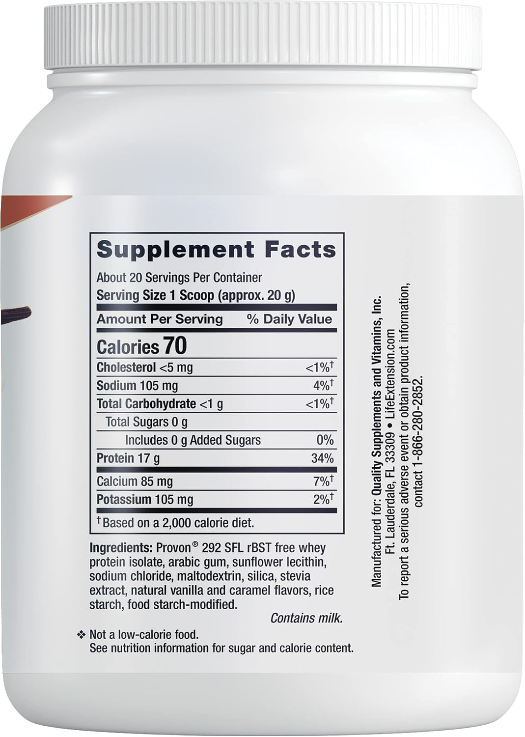 Wellness Code Whey Vainilla 403g - Life Extension | Proteína de Suero | bhorganic