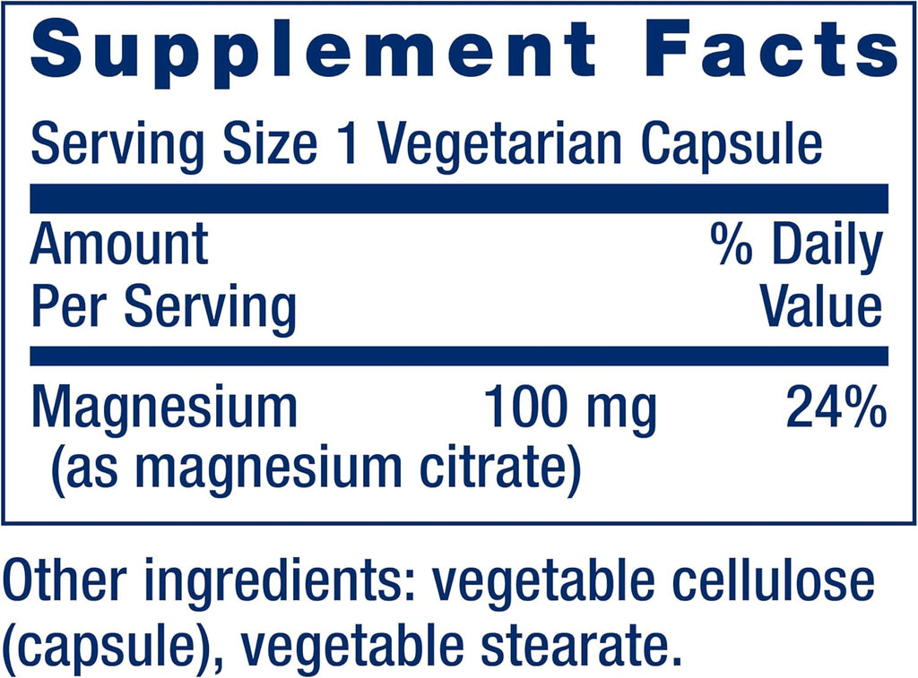Magnesio (citrato) 100 Mg 100 Caps | Life Extension