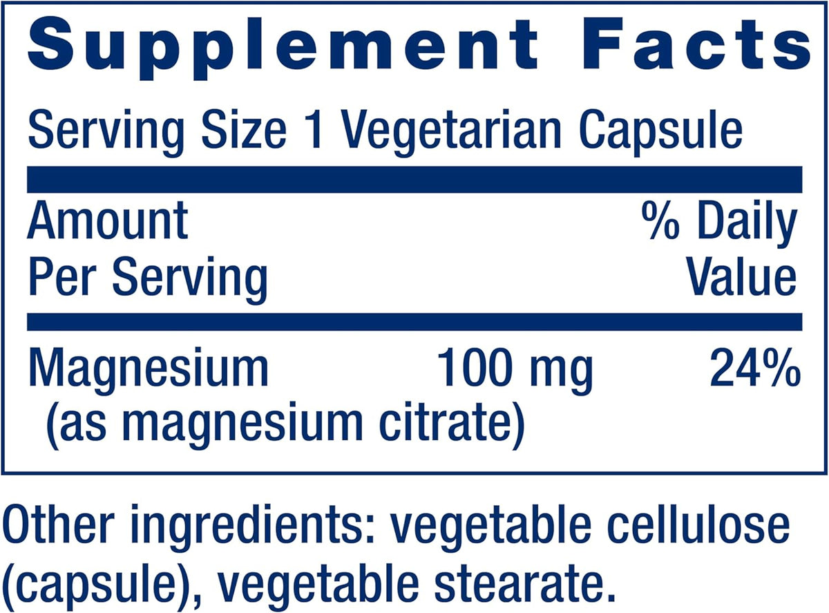 Magnesio (citrato) 100 Mg 100 Caps | Life Extension
