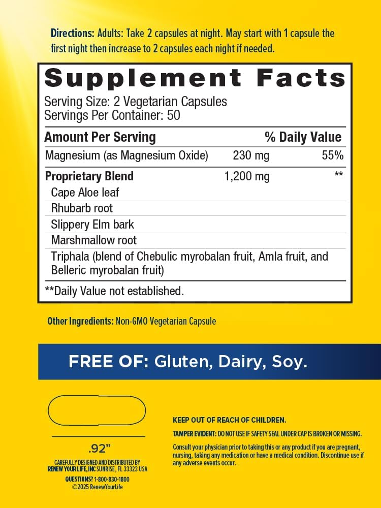 Cleanse MORE Renew Life - 100 Cápsulas | Limpieza Natural | Bienestar Digestivo | bhorganic