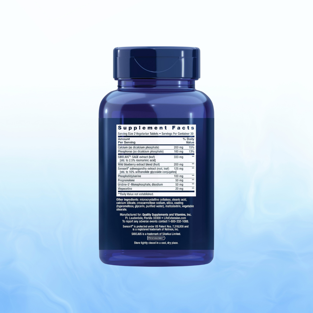 Cognitex Elite Pregnenolone 60 Veg Tablets | Life Extension