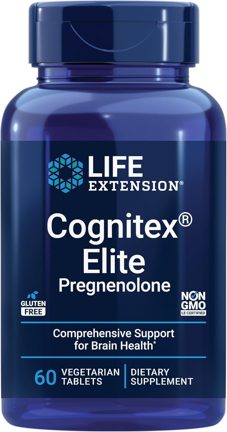 Cognitex Elite Pregnenolone 60 Veg Tablets | Life Extension
