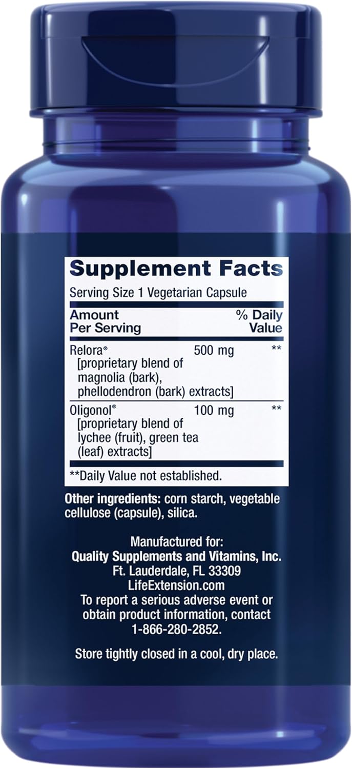 Cortisol Stress Balance Life Extension 30 Cápsulas Vegetales | Manejo del Estrés y Bienestar Diario | bhorganic