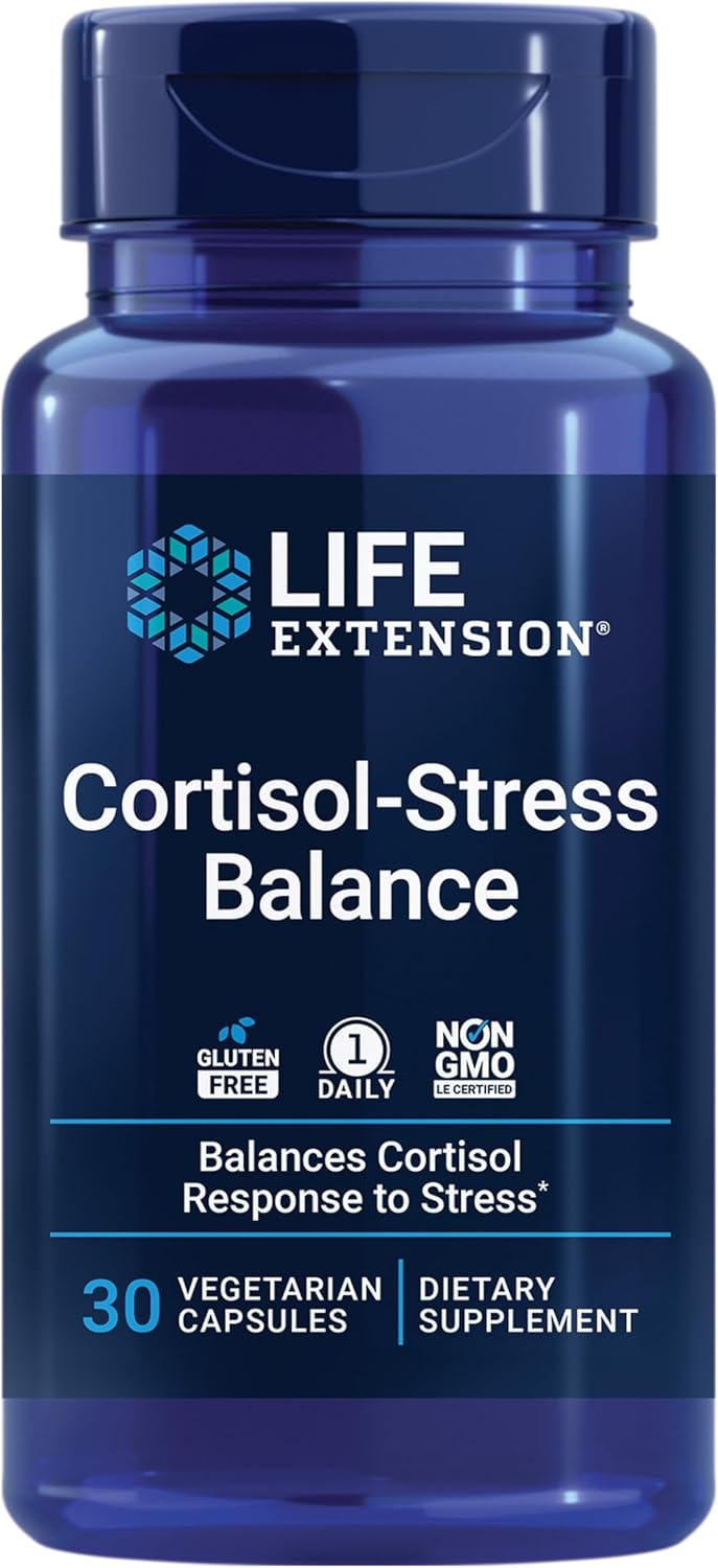 Cortisol Stress Balance Life Extension 30 Cápsulas Vegetales | Manejo del Estrés y Bienestar Diario | bhorganic