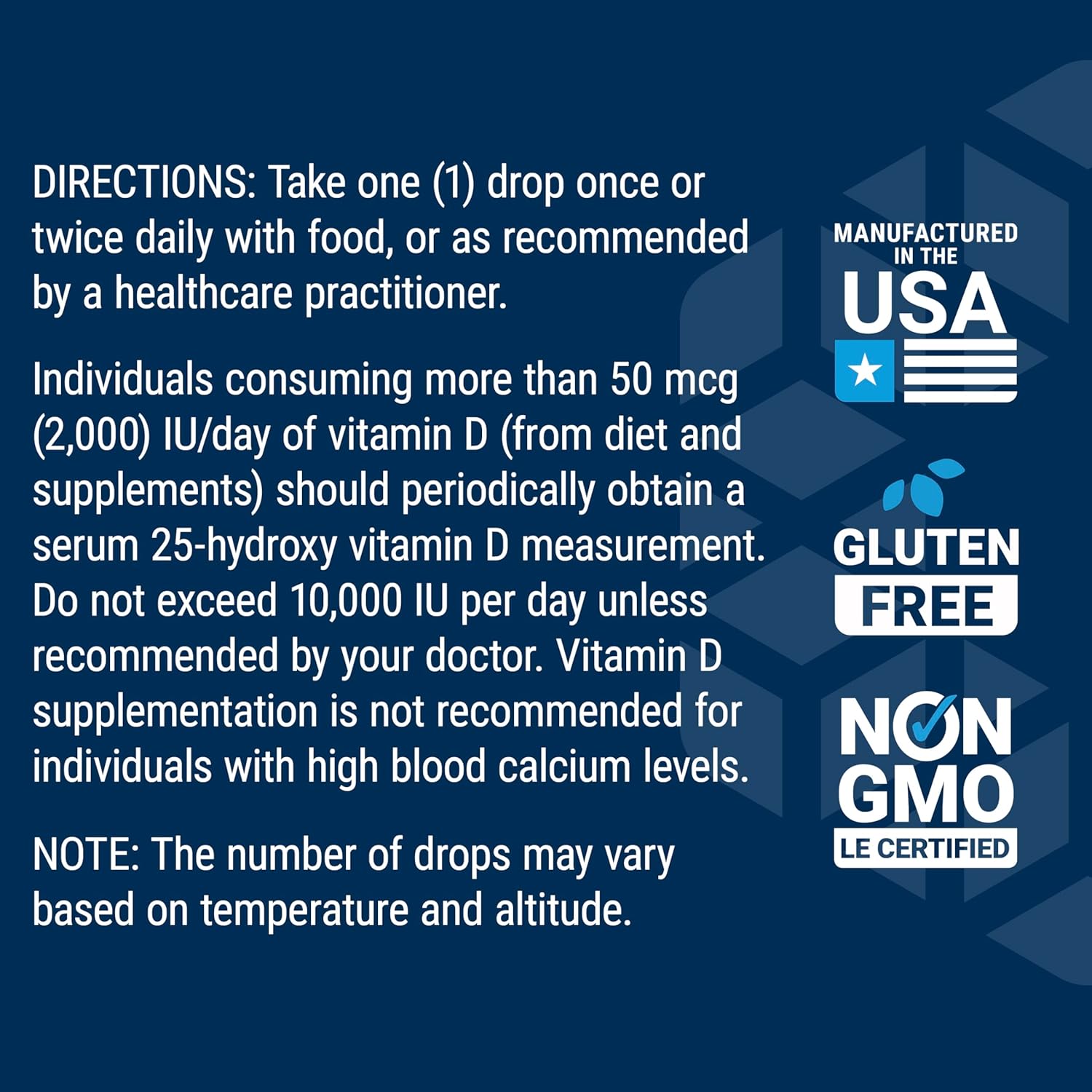 Vitamina D3 Líquida (menta) 2000 UI – Life Extension (29.57 Ml)