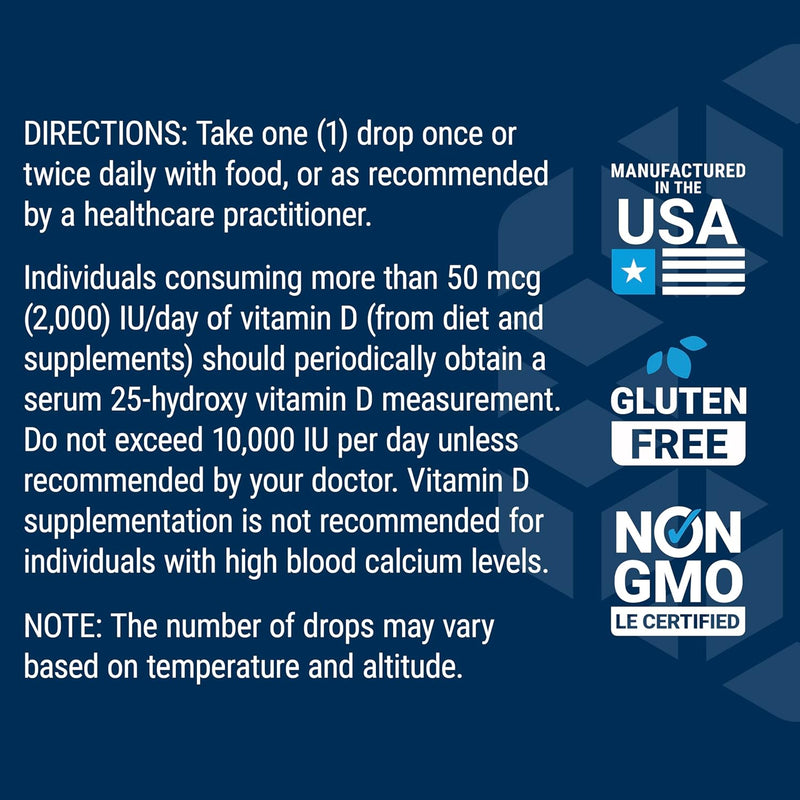 Vitamina D3 Líquida (menta) 2000 UI – Life Extension (29.57 Ml)