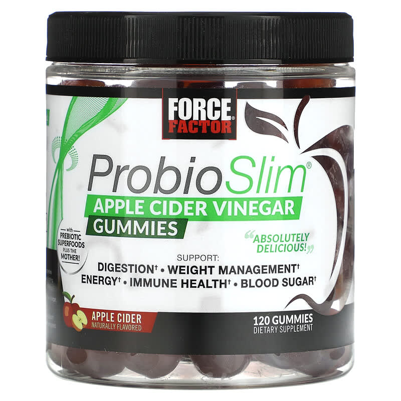 Probioslim Gomitas de Vinagre de Sidra de Manzana Force Factor 120 Gomitas