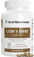 Lions Mane Real Mushrooms 120 Capsulas Extracto Hongo Melena de Leon Memoria Enfoque Cerebro