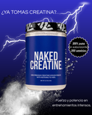 Naked Creatine Monohidrato Puro 1KG - 200 Porciones | Sin Sabores ni Aditivos | Máximo Rendimiento Deportivo | bhorganic