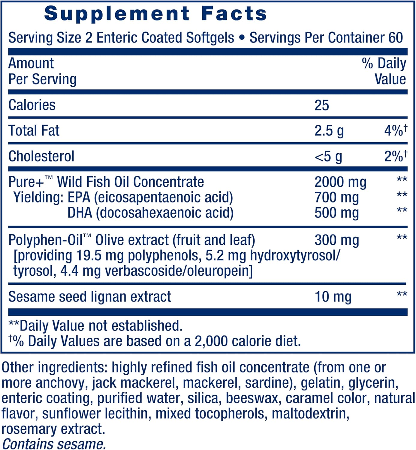 Super Omega-3, 120 Softgels | Life Extension