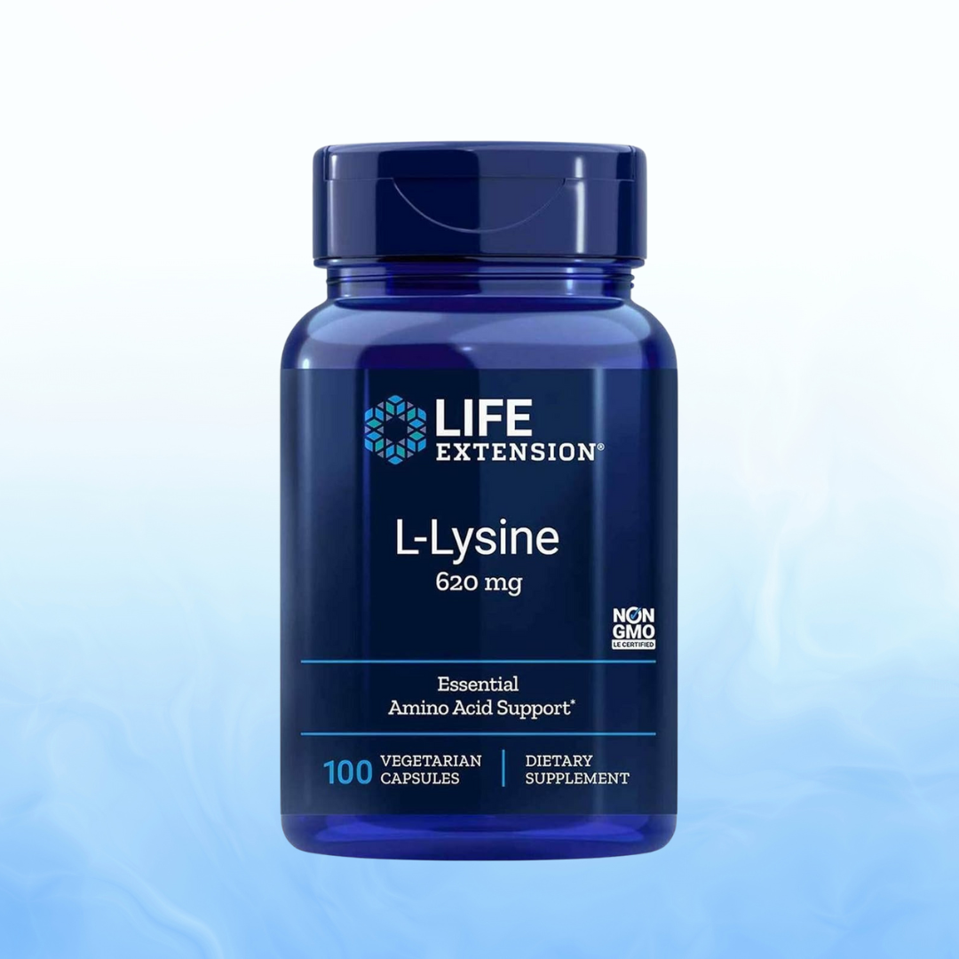 L-lysine 620 Mg Life Extension (100 Cápsulas Vegetarianas)