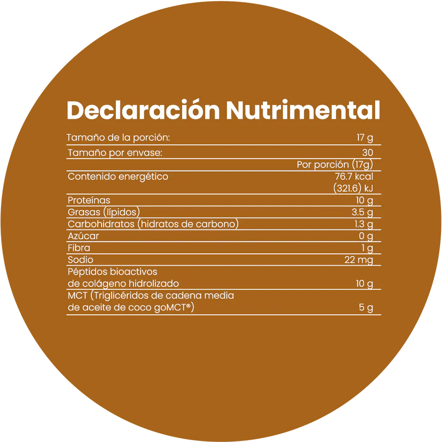 Collagen Peptides Vanilla Creamer MCT Ela Nutrition - 510g | Colágeno + MCT | Sabor Vainilla | bhorganic