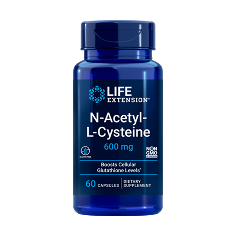 LIFE EXTENSION, N-acetil-L-cisteína, 600 mg, 60 Cápsulas | N-Acetyl-L-Cysteine
