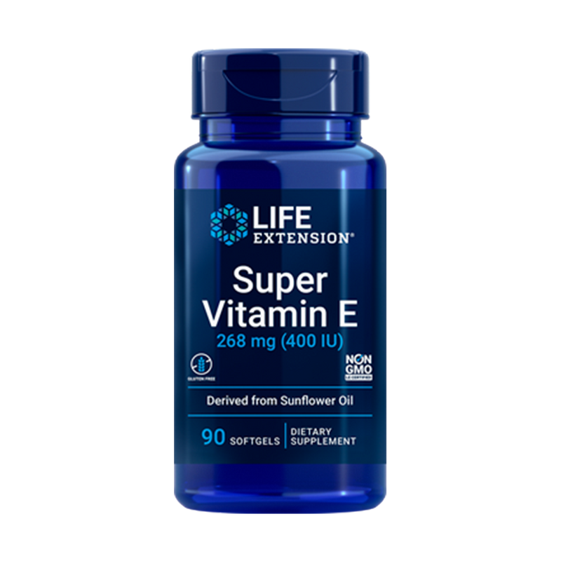 LIFE EXTENSION, Super Vitamina E, 268 mg (400 IU), 90 Cápsulas blandas | Super Vitamin E